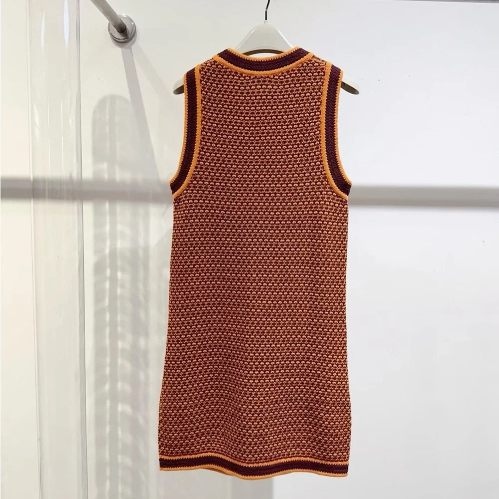 Authentic CHANEL Brown and Orange Sleeveless Dress - Picture 2 of 7